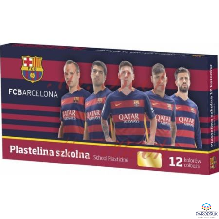 Plastelina 12 kolorów FC-216 FC Barcelona Barca Fan 06 ASTRA, 303218005